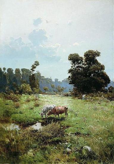 Serhii Vasylkivsky Cossack meadow oil painting image